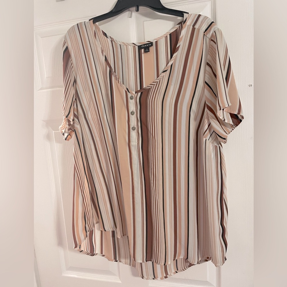 Torrid Striped Blouse